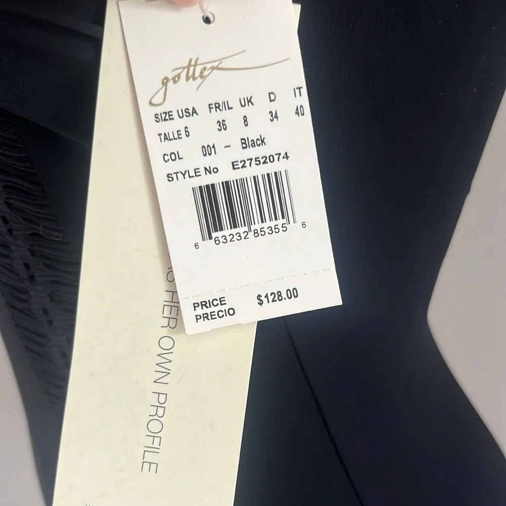 Profile By Gottex Black One Piece Swimsuit  6 NWT